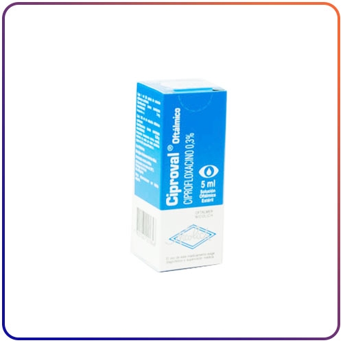 CIPROVAL SOLUCIÓN OFTÁLMICA 0,3% X 5 ML (CIPROFLOXACINO)